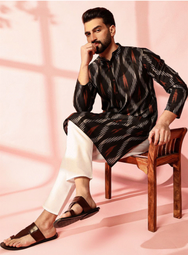 Midnight Tribal Kurta
