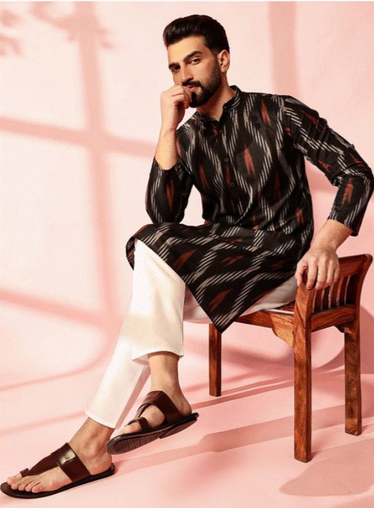 Midnight Tribal Kurta