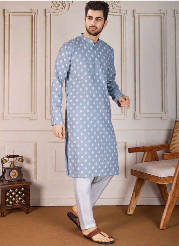 Light Grey Zariya Kurta