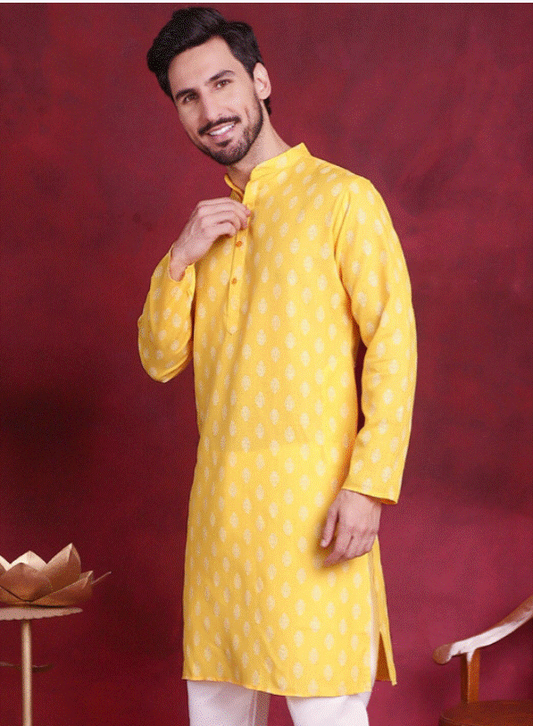 Yellow Zariya Kurta
