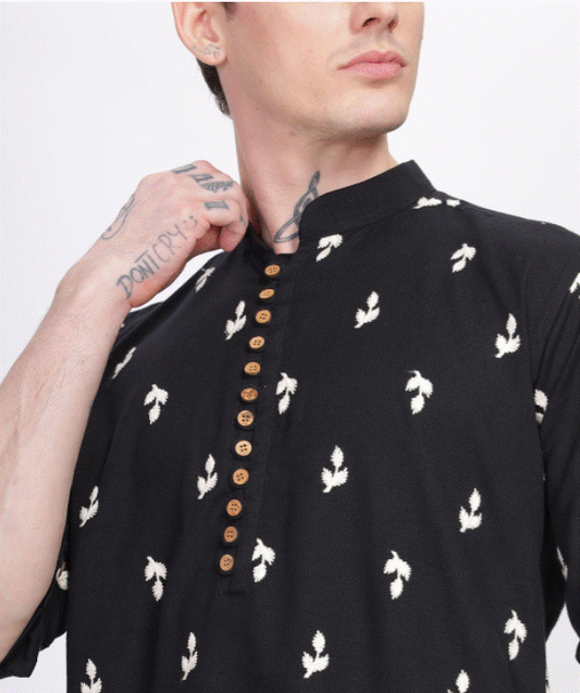 Midnight Petal Kurta