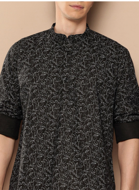 Black Botanica Kurta