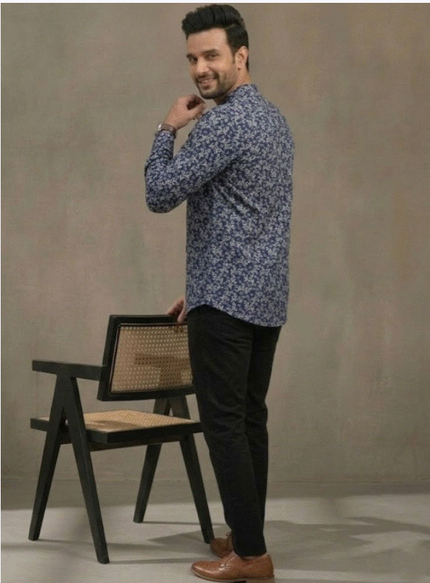 Indigo Floral Kurta