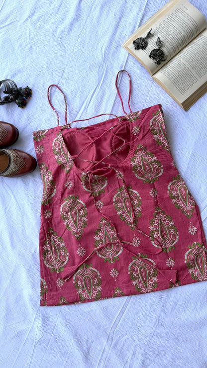 Rosé Backless Kurti 🌸