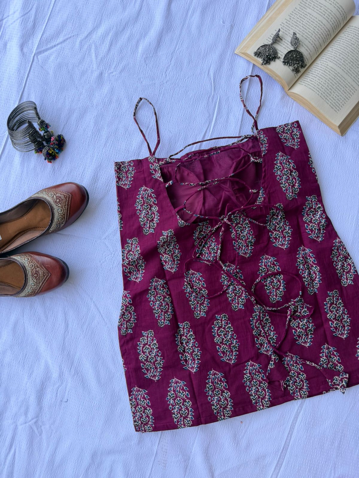 Magenta Meher Backless Kurti