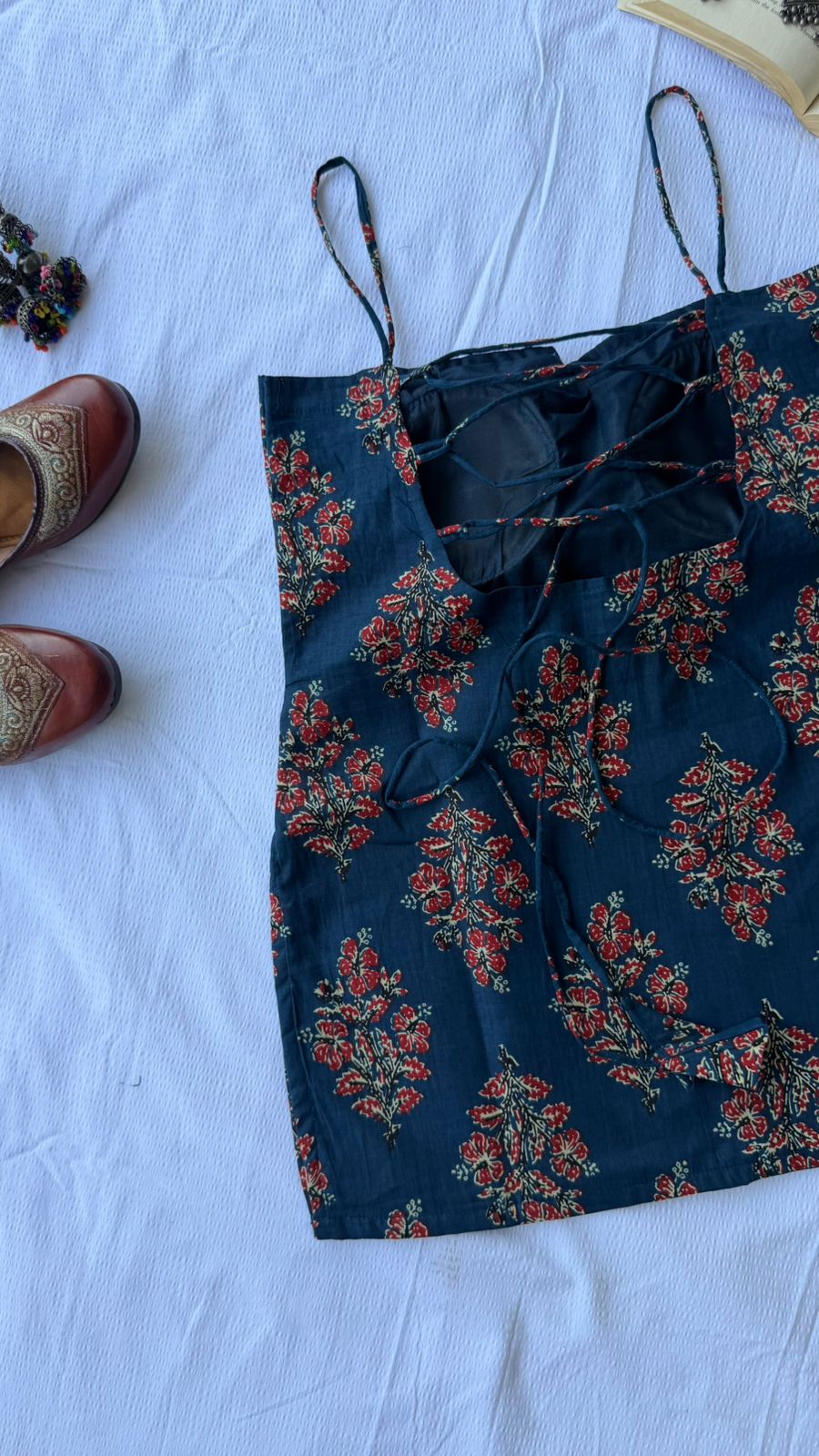 Midnight Fleur Backless Kurti