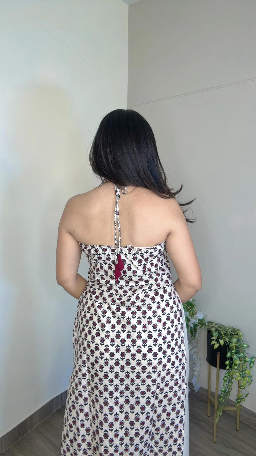 Ayla Ivory Halter Kurti