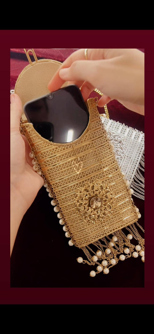 Jhumar Gold Metal Purse