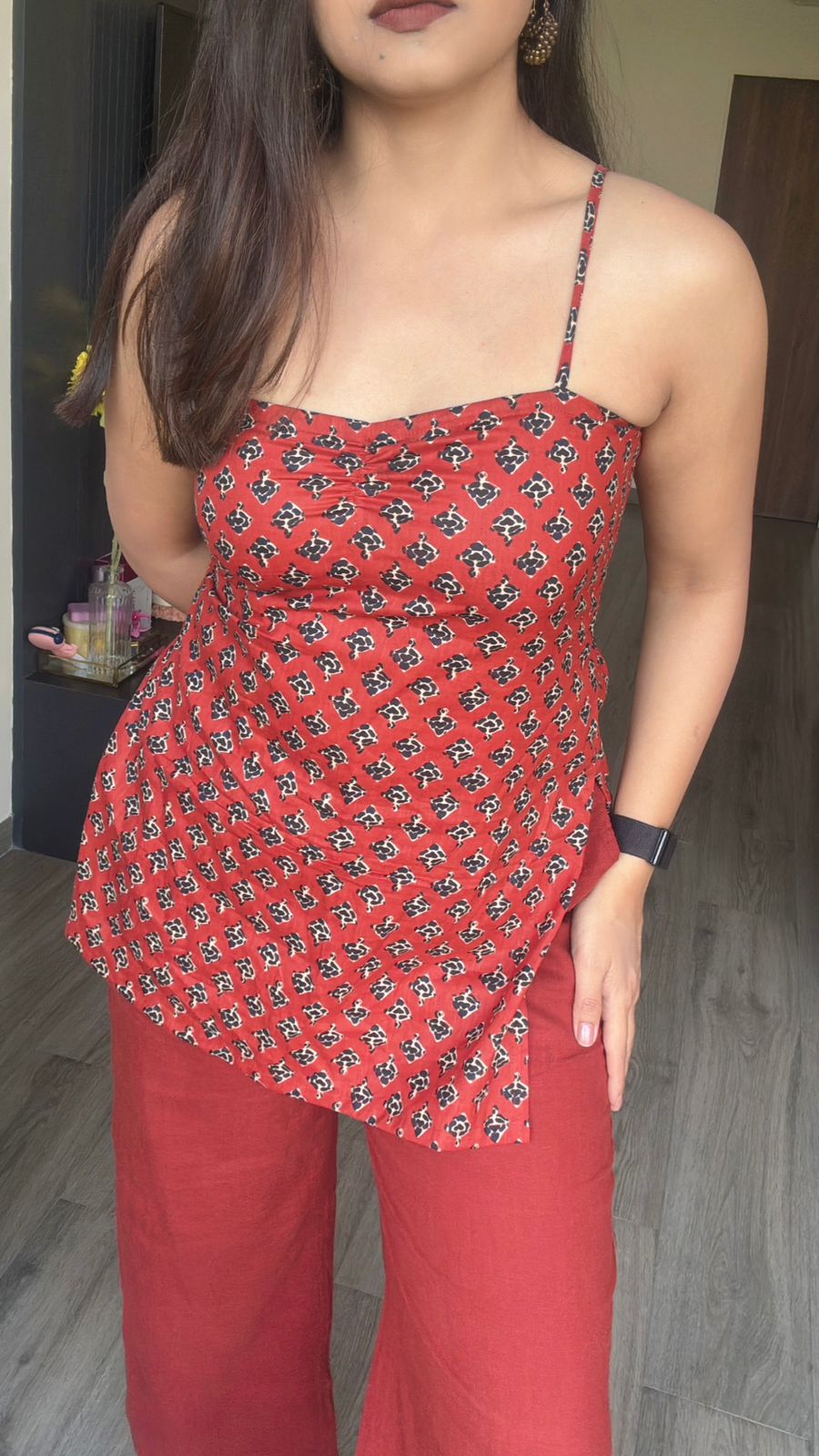 Rust Printed Co-Ord Set (2-Piece)