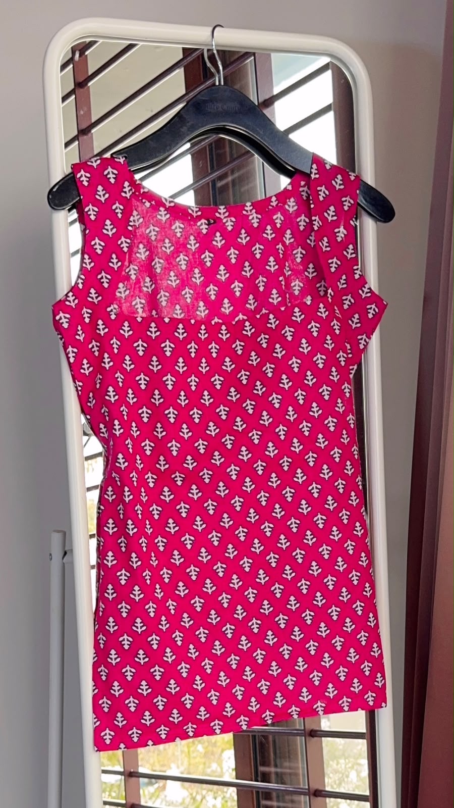 Meher Pink Block Print Kurti Top