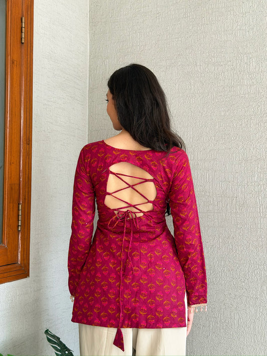 Noor Ruby Convertible Kurti
