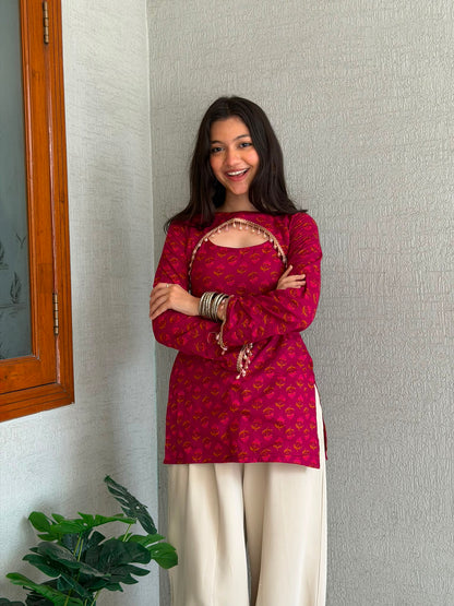 Noor Ruby Convertible Kurti