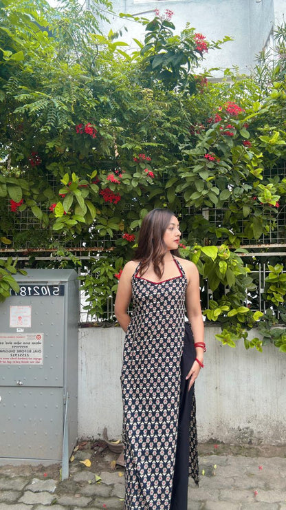 Ayla Black Halter Long Kurti
